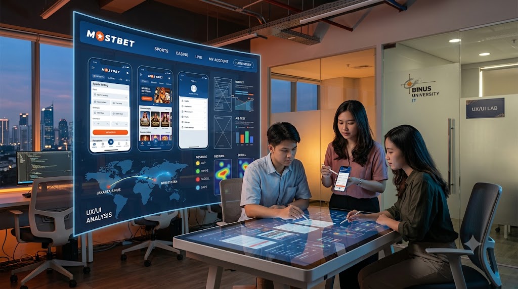 Binus University: Mostbet тиркемесинин интерфейсин талдоо