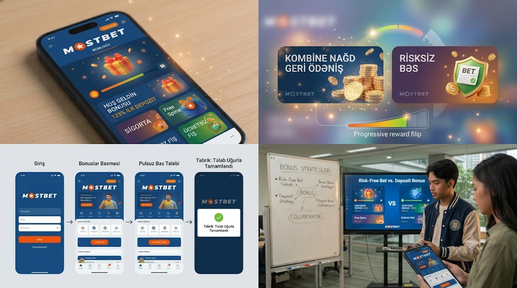 Mostbet tətbiqində bonuslar və promokodlar interfeysi